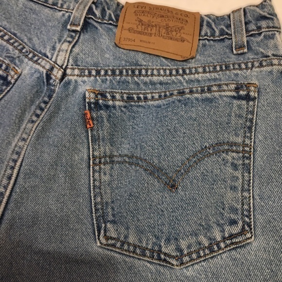 LEVI's Vintage Orange Tab 954 Denim Jeans Shorts - Picture 3 of 16